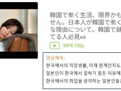 일본녀가 말하는 한국 회사 생활이 힘든 이유