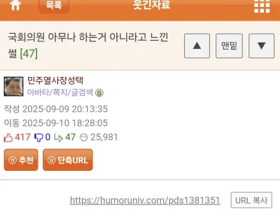 국회의원 아무나 하는거 아니라고 느낀 썰