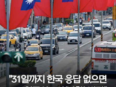 대만외교장관 31일까지 韓응답 없으면 입국신고서 남한 변경