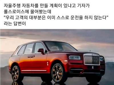 "우리 고객은 자율주행을 원하지 않는다"