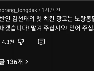 광고 문의가 계속 들어오는 김선태 유튜브 댓글