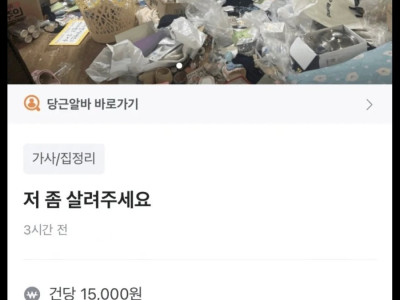 당근에 올라 온 건당 1만 5천원 아르바이트