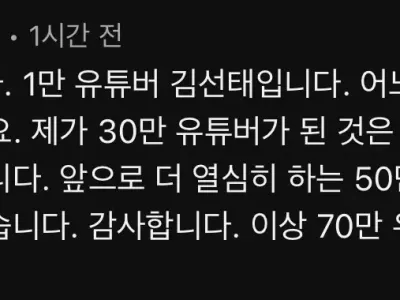 김선태 유튜브 한짤 요약