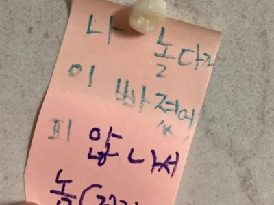 딸(만 9세)이 남기고 간 쪽지