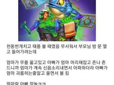 어릴때 부모님의 ㅅㅅ를 본 썰