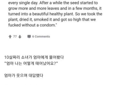 어머니가 10살때 알려주셨던 탄생과정 . txt