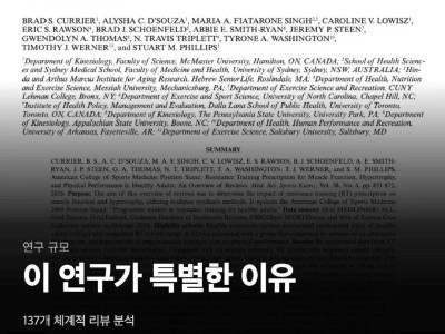 주목할만한 운동 논문 요약