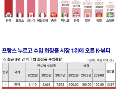 프랑스보다 더 잘 나가는 한국 화장품