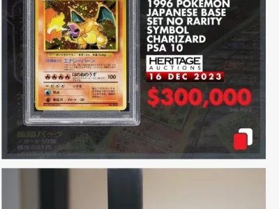 1장에 무려 5억원에 팔린다는, 96년 포켓몬스터 리자몽 카드 초판