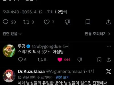 전세계 트위터 페미의 의견