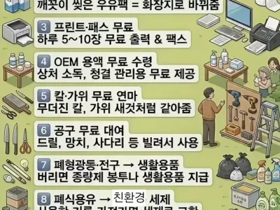 주민센터에서 받을 수 있는 무료 혜택
