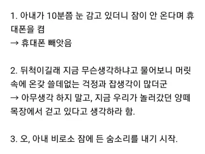 아내 불면증 고친 후기