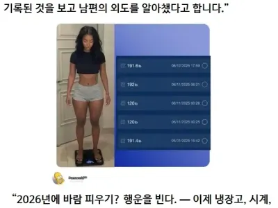 체중계로 남편의 외도를 잡아낸 아내