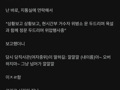 나 영창 보낸 여장교 썰