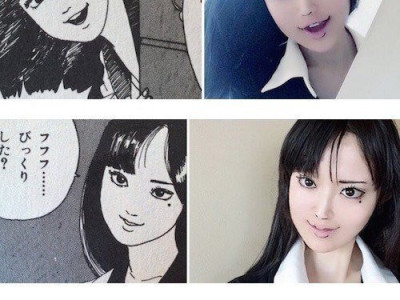 이토준지 만화 코스프레녀 소름끼치는 싱크로율