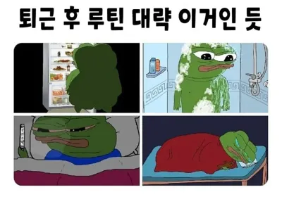 직장인 퇴근 후 루틴