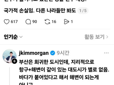 부산은 대한민국 최고의 잠재력을 가진 도시다