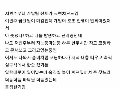 모르고 팀장님 가슴 만진썰
