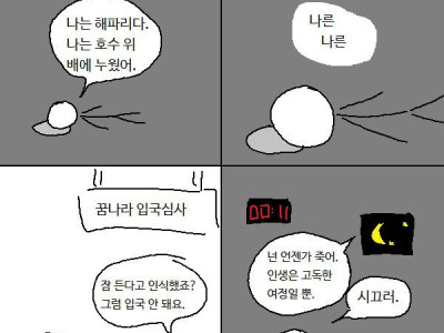 불면증 환자 만화