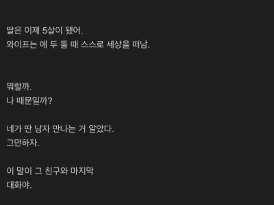 혼자서 딸 키우고 있는 애아빠의 글.jpg