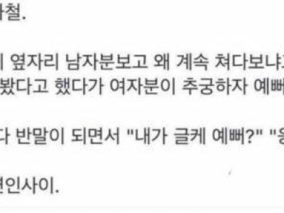 지하철에서 시비걸린 썰
