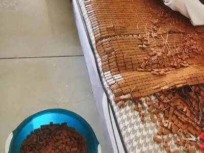 대나무자리를 세척하고 싶었던 사람의 찐광기