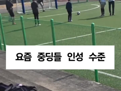 요즘 중딩들 인성 수준
