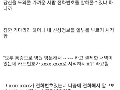 보이스피싱 강제노동 하던사람 구한썰