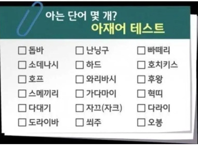 아재어 테스트