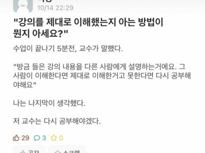 강의를 제대로 이해했는지 아는 방법