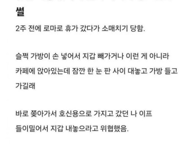 유럽갔다 본의아니게 강도질한 썰