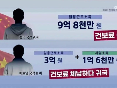 9.8억, 4.6억 벌고 건보료 안내고 귀국한 외국인들