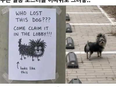 무슨 실종 포스터를 이따위로 그려놓..