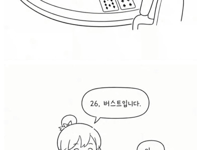 카지노에서 딜러에게 패를 골라달라는 손님.Manhwa