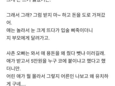 용돈 5만원 줬더니 조카 반응
