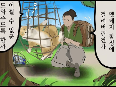 덫에 걸린 여우 만화