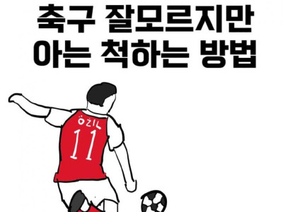 친구랑 축구볼때 아는척 하는 만화