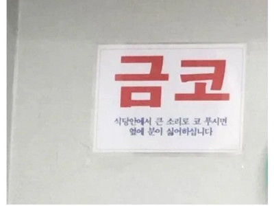 요즘 식당에서 금지하는 행위