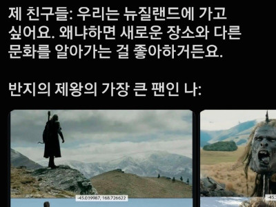 영화) 좌표찍은 반지의 제왕 팬