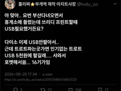 다이소에서 이제 USB를 안팔아서