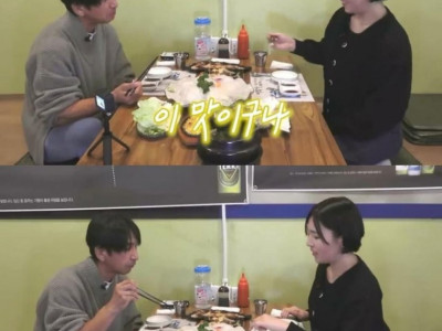 한국식으로 회 먹는 방법을 설명하는 일본여자