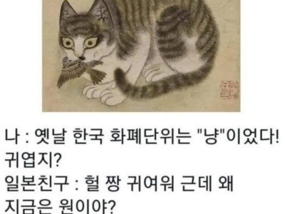 조선의 화폐단위가 귀엽다는 일본인