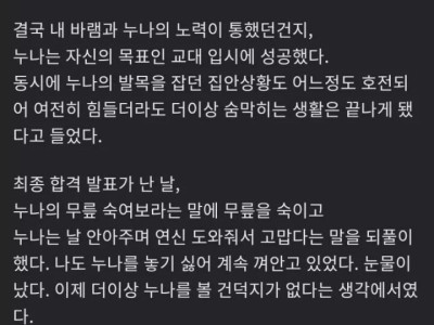 고대생의 누나 과외 썰