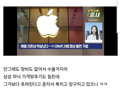 애플 자존심 박살... 창신메모리, 협상 거절..