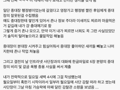 중대장 보직 해임시킨 썰