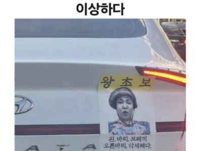 신호대기중인데 앞차가 좀 이상하다
