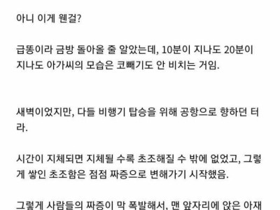 비행기 놓칠 뻔한 썰