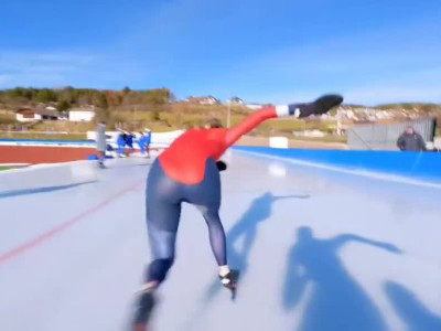 후방캠으로 보는 스피드 스케이트 속도 체감