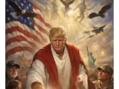 AI로 만들어진 지옥에 떨어지는 트럼프 영상