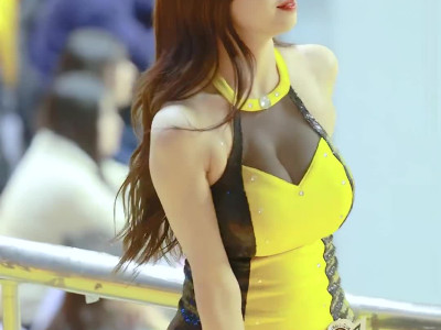 ㅇㅎ?) 끈이 풀려서 당황한 강지은 치어리더